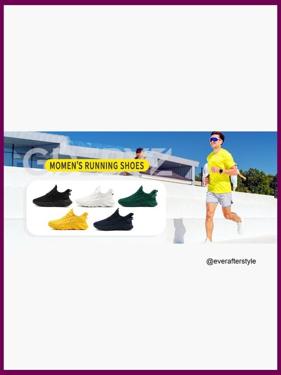 Men\'s Athletic Shoes Lightweight Breathable Mesh Fabric Non-Slip Walking Running main image 6